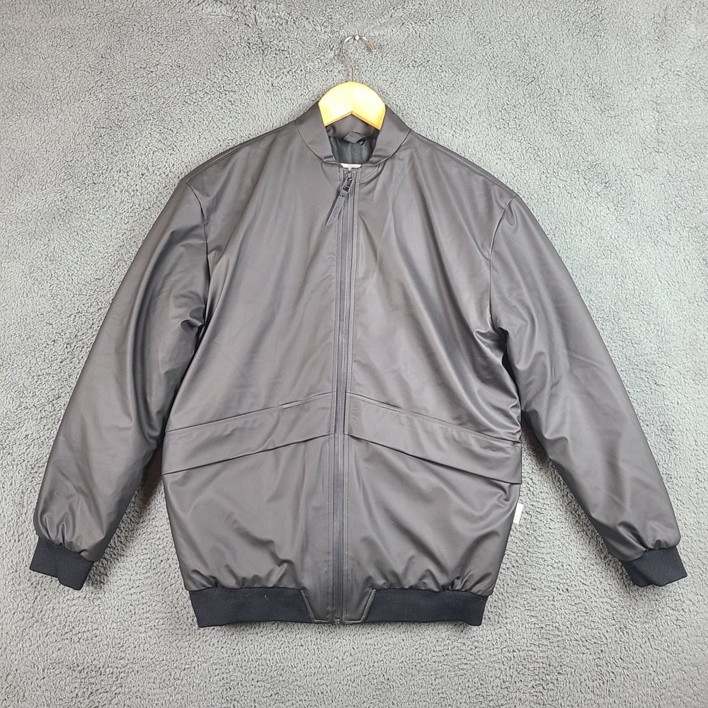 Rains Thermal Bomber Jacket Black Waterproof Insulated Coat XXS/XS - Picture 1 of 8